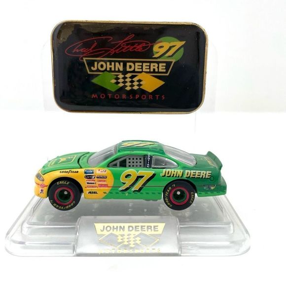 John Deere Other - John Deere Vintage y2k Nascar Chad Little #97 Die Cast Race Car with Stand 1/64